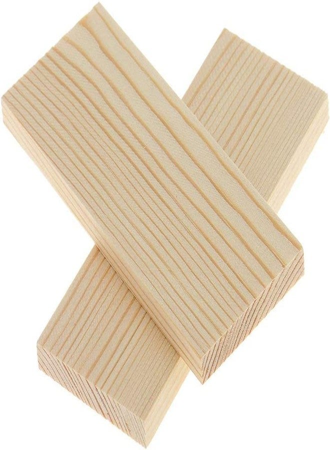 Urooz 5 Pieces Natural Pine Wood Rectangle Board Panel for Arts Craft - inch [12x5] - Image 2